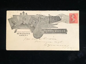 NY ELMIRA 1897 COVER #279b ILLUS ART PALLETTE - Picture 1 of 2