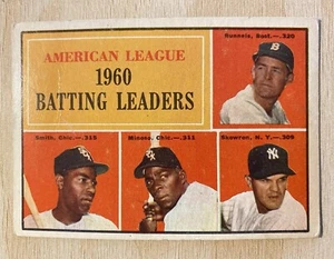 1961 Topps AL Batting Leaders #42 Minnie Minoso - Imagen 1 de 2