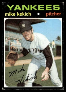 1971 Topps #703 Mike Kekich Yankees de Nueva York pliegue de bajo grado - Imagen 1 de 2