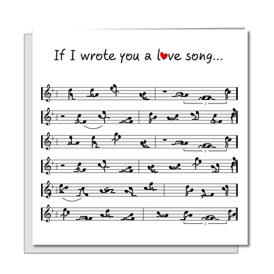 SWIZZOO Sexy Funny Valentines Day Card Birthday Card Love Song Music Naughty Rude Adult