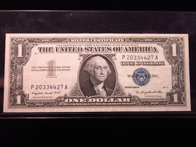 USA $1 1957 A P20334427A # SILVER Certificate Dollar BLUE Seal Money America - Image 1 of 3