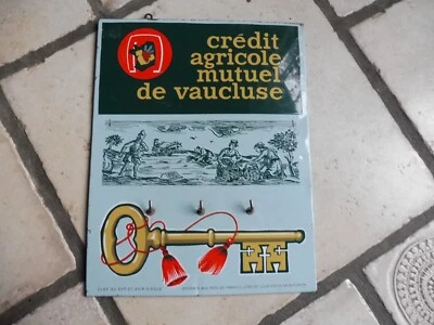 TÔLE  SERIGRAPHIEE PORTE CLES CREDIT AGRICOLE DU VAUCLUSE - Photo 1/4