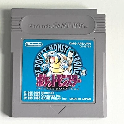 Pokemon Blue Version Blastoise Nintendo Game Boy Cartridge Only Battery replaced - Image 1 of 3