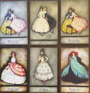 c.1910 "Early Victorian" TUCK Postcard SET of 6, Artist Harbour, Near Mint - Imagen 1 de 6