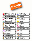 Personalised Custom Stick On Tag Clothes Name Stickers School Nursery Care Home