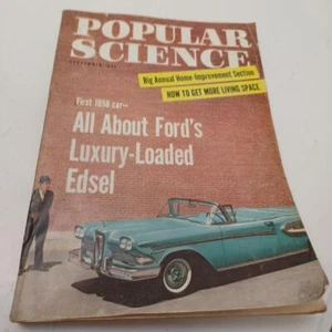 Popular Science Magazine September 1957 X7 Edsel Tape Recorders Russian Subs - Picture 1 of 10