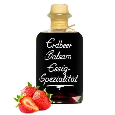 Erdbeer Balsam Essig - Spezialität 0,7L 80% Fruchtsaft vollfruchtig 5% Säure - Bild 1 von 4