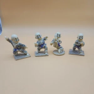 Kung Fu  Lot of 4 Vintage Kid Sculptures Figurines resin - Picture 1 of 10