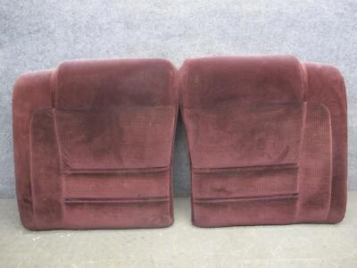 86-88 TOYOTA SUPRA MK3 REAR LEFT & RIGHT CLOTH SEAT UPPER CUSHION SET MAROON OEM - Image 1 of 4