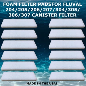 12 SCHAUMSTOFF FILTERPADS FÜR FLUVAL 204 205 206 207 304 305 306 307 KANISTERFILTER - Bild 1 von 3