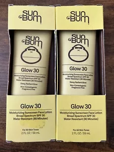 Sun Bum Glow 30 Moisturizing Sunscreen Face Lotion SPF30 EXP 5/25, 2 Pack - Picture 1 of 2