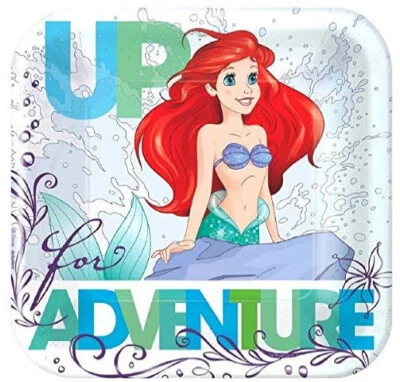 ARIEL Dream Big Princess The LITTLE MERMAID birthday party dessert CAKE PLATES 8 - Image 1 of 2