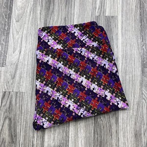 LULAROE Elastic Waist Tall & Curvy Purple Puzzle Piece Print Leggings Women's 30 - Picture 1 of 11