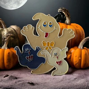 Fantasmi pippi da appendere alla finestra Halloween vintage in plastica - decorazione spettrale - Foto 1 di 5