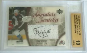 2005-06 UD Ice ALEX TANGUAY GU Avalanche Jersey Auto BGS 10 Pristine POP 1/1 - Picture 1 of 2