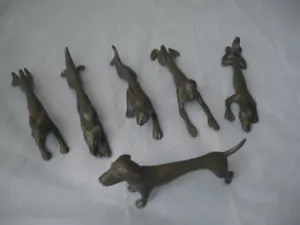 Lote de seis portacubiertos. Plomo / estaño. Figuras de animales. Años 60-70 - Imagen 1 de 7