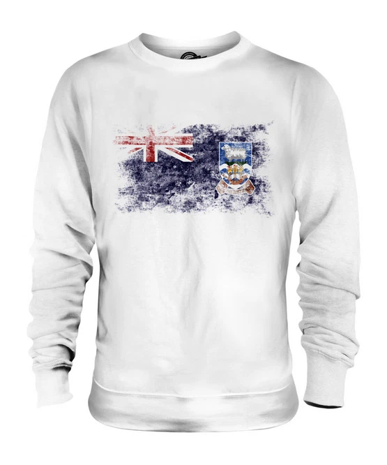 CANDYMIX FALKLAND ISLANDS DISTRESSED FLAG UNISEX SWEATER ISLAS MALVINAS SHIRT FOOTBALL
