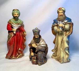 Kirklands Potters Garden II Nativity 3  Wise Men Figurine Set High Gloss - Picture 1 of 8