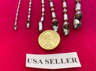 1.5MM-6MM 16-108" STAINLESS STEEL SILVER BALL AND OVAL BEAD CHAIN NECKLACE - Image 1 of 4