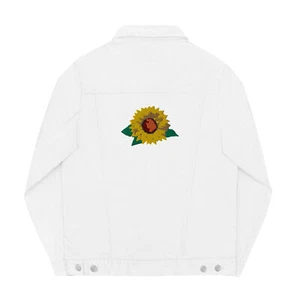 Unisex denim jacket Embroidered Sunflower - Picture 1 of 10