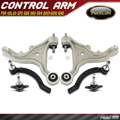 6x Front Control Arm & Ball Joint & Tie Rod End for Volvo V70 S60 2001-2010 AWD - image 1 of 4