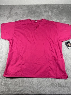 Blusa Médica Dickies Para Mujer Manga Corta Rosa Talla 2XL Nueva *LEER* Foto 1 de 4