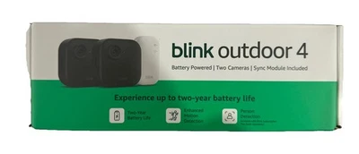 Blink Outdoor 4 (4th Gen) Wireless Security Camera + Sync Module, 2 Cameras - Image 1 of 2