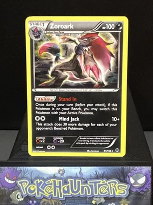 Pokemon Card Zoroark 91/162 Promo Cosmos Holo Rare XY Breakthrough HD SWIRL LP - Image 1 of 3