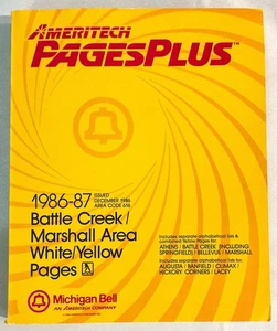 Battle Creek MI Michigan Bell Telephone Yellow Pages Telefonbuch 1986 1987 Vintage - Bild 1 von 9