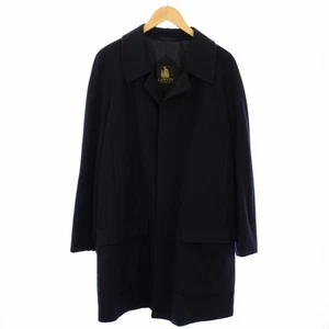 LANVIN Men’s Wool Navy Trench Coat Vintage R48-45 Outerwear - Picture 1 of 7
