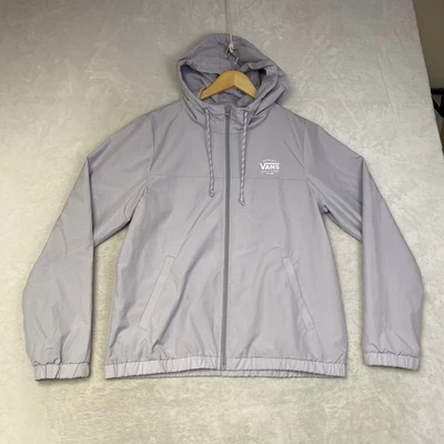 Chaqueta cortavientos Vans con capucha gris lila para mujer XL abrigo ligero Foto 1 de 4
