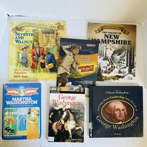 Lot of 6 Colonial Revolution American US History Children Washington First Lady - Picture 1 of 23