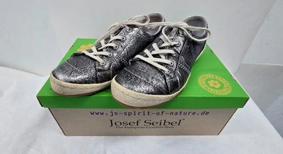 Zapatos cómodos para mujer Joseph Seibel de cuero Caspio metálico plateado 37 EE. UU. 6,5 Foto 1 de 4