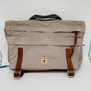 Cotopaxi Kpong 18”x12” Messenger Schultertasche Laptoptasche Lederakzente Beige LESEN - Bild 1 von 10