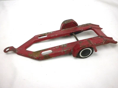 复古 20 世纪 60 年代 Tonka 红色压钢制汽车拖车 - 8 — 第 1/4 张图片