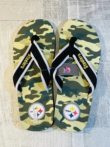 Sandali infradito mimetici Pittsburgh Steelers NFL uomo grandi NUOVI calcio - Foto 1 di 5