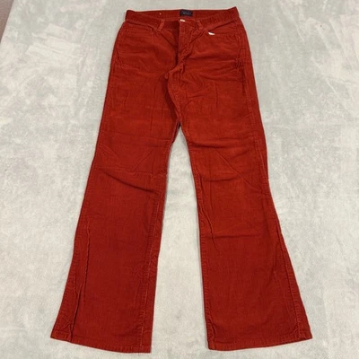 Y2K 2000 Corduroy Baggy Bootcut Flare Pants Womens 5 29x29 Dojo Loose Wide Leg - Image 1 of 4