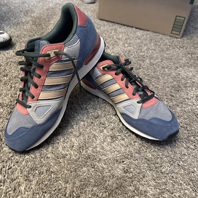 Adidas Originals Zx 750 Men's Sneakers- Size 11 Low Grey/ Blue/ Red new - Image 1 of 4