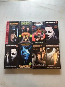 Carpenters Halloween Lot Of 8 VHS Set 1-8 Michael Myers H20 Resurrection Horror - Picture 1 of 10