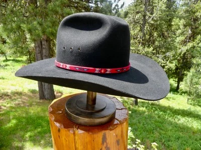 Vintage Black 4X Beaver Stetson, Sz. 7 1/8 L.O. Excellent Condition - Image 1 of 4