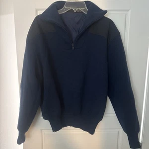 Vintage Helly Hansen 70er/80er blau Pull Over gefüttert M Wolle Strick Winter Ski Pullover - Bild 1 von 24