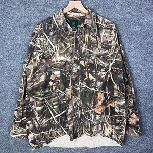 Vintage Ducks Unlimited Camo Button Down Shirt Size XL Hunting - Picture 1 of 9