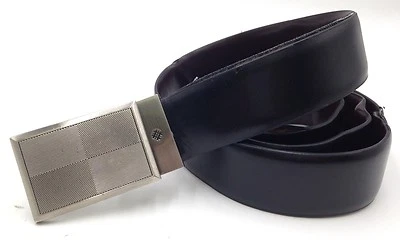 $228 Ryan Seacrest Hombres Negro Marrón Reversible Placa Imitación Cuero Cinturón Talla 38 Foto 1 de 4