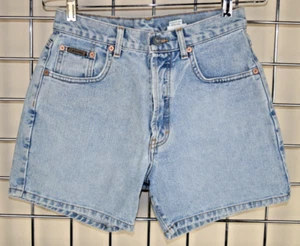 Calvin Klein Shorts VTG 90s Light Blue Wash Classic Fit Button Fly Made USA S/M - Picture 1 of 14