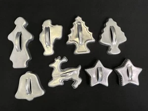 Vintage Menge 8 Aluminium Ausstechformen Ausstecher Griffe Weihnachten - Bild 1 von 8