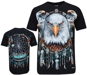  Camiseta de motociclista indio nativo americano Eagle estampado delantero y trasero M - 3XL - Imagen 1 de 1