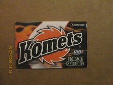 UHL Fort Wayne Komets Vintage Circa 2006-07 Team Logo Hockey Pocket Schedule