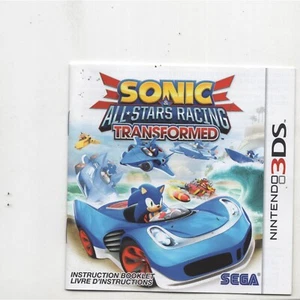 Sonic All-Star Racing Transformed Nintendo 3DS MANUAL ONLY Authentic NO TRACKING - Picture 1 of 1