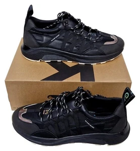 KURT GEIGER Londres Para Hombre Cargado Hiker Trainer Negro Vegano UE 45 UK 11 MRP £99 - Imagen 1 de 9