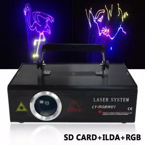 80 Watt RGB DMX Animationsprojektor Show DJ Bühnenlicht SD Karte ILDA Laserlicht - Bild 1 von 12